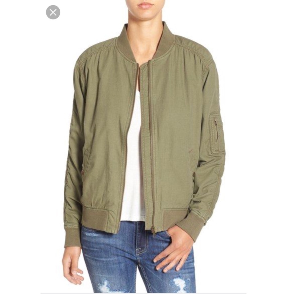 BP. Twill Bomber Jacket - Olive Green